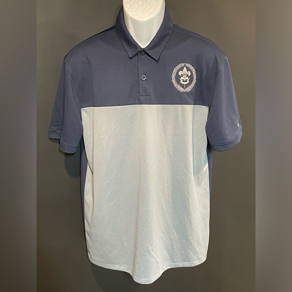 Nike Golf Men’s Color Block Polo in Navy & Gray Size M Scouts of America